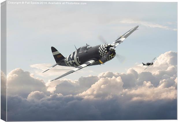 P47G - Thunderbolt  Combat Pair Canvas Print by Pat Speirs