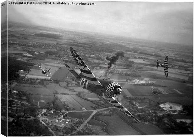 P47 Thunderbolt - D-Day Train Busters Canvas Print by Pat Speirs