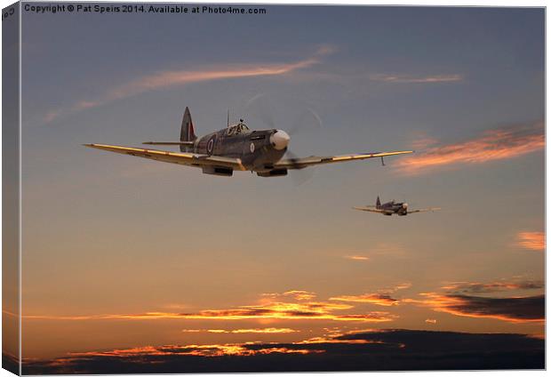 Spitfire - Mission Complete Canvas Print by Pat Speirs