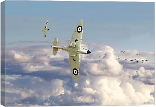  Spitfire - '.....to so few'. Canvas Print by Pat Speirs