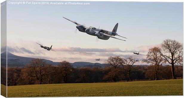  D H Mosquito - Intruder Ops Canvas Print by Pat Speirs
