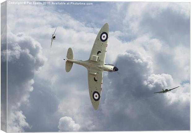  Spitfire - 'You can run................' Canvas Print by Pat Speirs