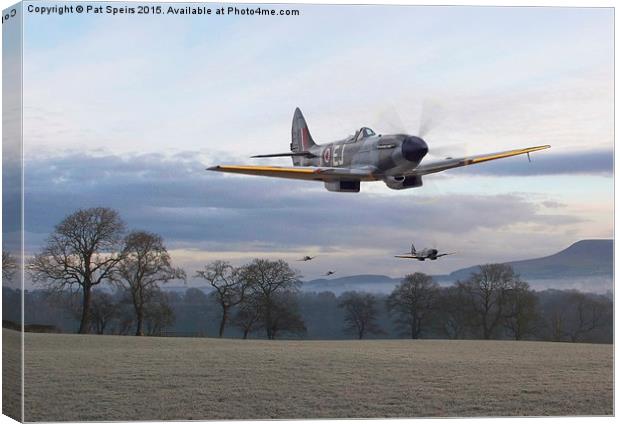  Spitfire - Interdictor Mission Canvas Print by Pat Speirs