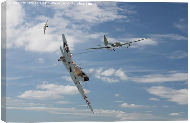  Spitfire Combat - 1940 Summer Canvas Print by Pat Speirs