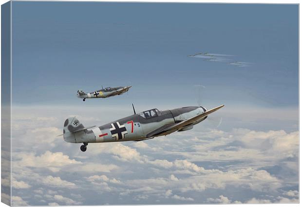 Bf 109-G 'Honour the Threat' Canvas Print by Pat Speirs