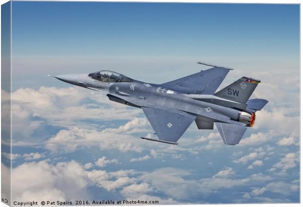 F 16 - Fighting Falcon Canvas Print by Pat Speirs