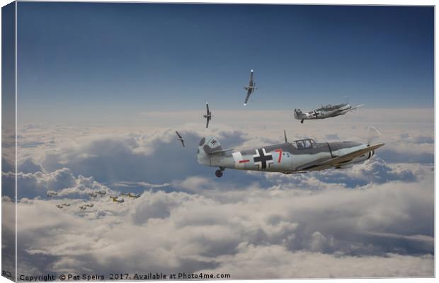 B17 - Luftwaffe Battleground Canvas Print by Pat Speirs