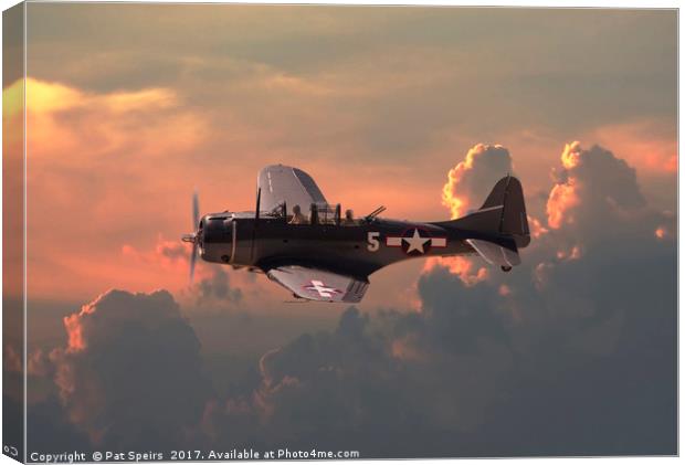 SBD  - Dauntless Canvas Print by Pat Speirs
