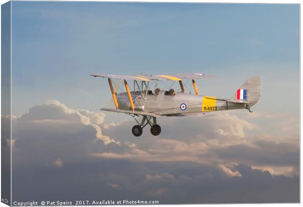 DH Tiger Moth - 'First Steps' Canvas Print by Pat Speirs