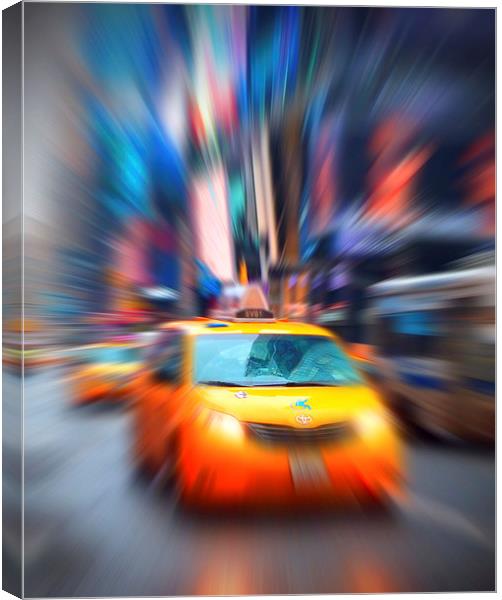 New York Yellow Taxi Canvas Print by Lynn hanlon