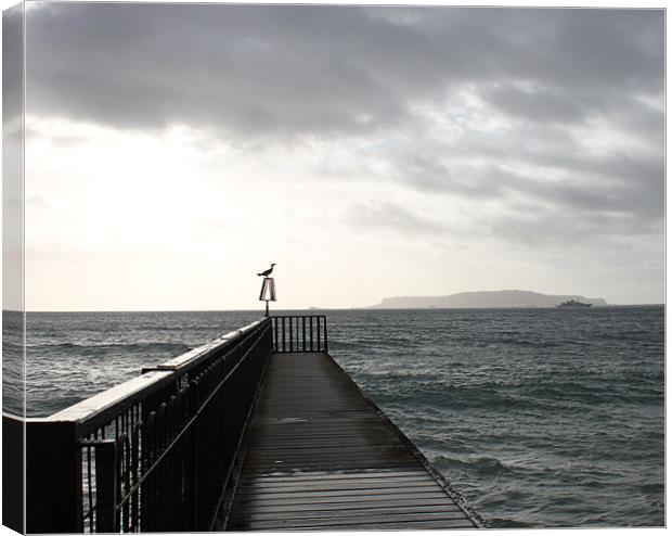 Bowleaze Cove Pier Canvas Print by Charlotte Anderson