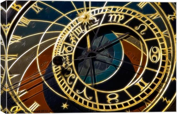 Prague Astronomical Clock - 2 Canvas Print by Ann Garrett