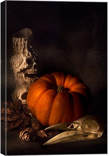 Halloween Still Life Canvas Print by Ann Garrett