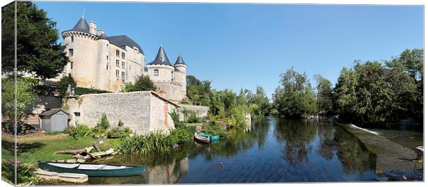 Verteuil-sur-Charente, France Panorama Canvas Print by Ann Garrett