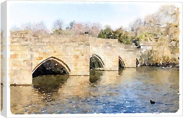 Bakewell Bridge Canvas Print by Ann Garrett