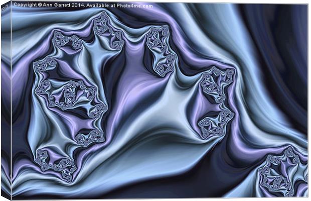Silk Folds - A Fractal Abstract Canvas Print by Ann Garrett