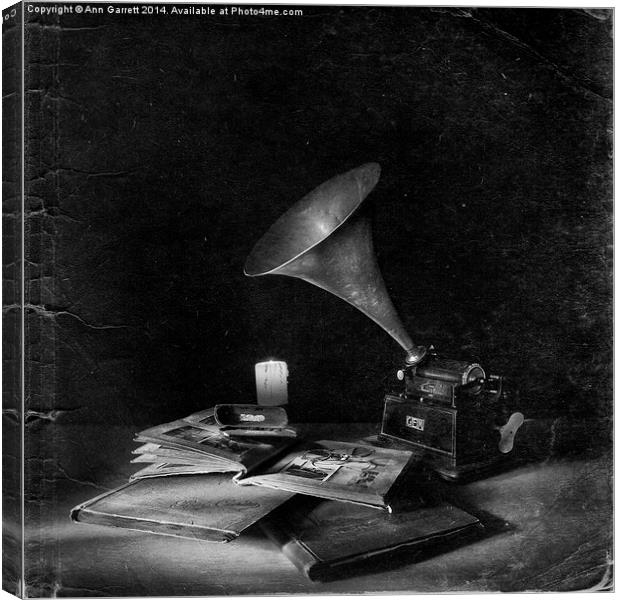 The Phonograph 4 Mono Canvas Print by Ann Garrett