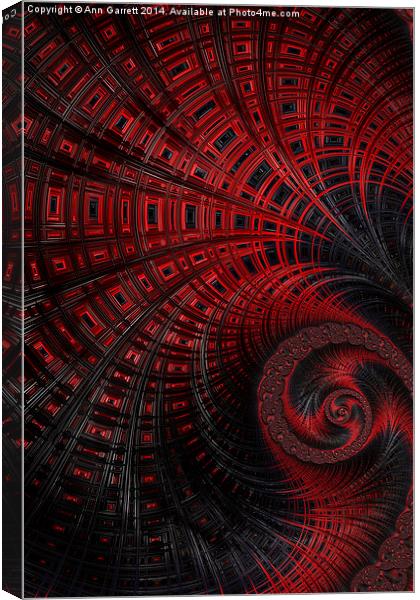 Red Box - A Fractal Abstract Canvas Print by Ann Garrett