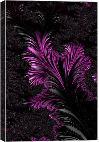 Purple Twist  - A Fractal Abstract Canvas Print by Ann Garrett