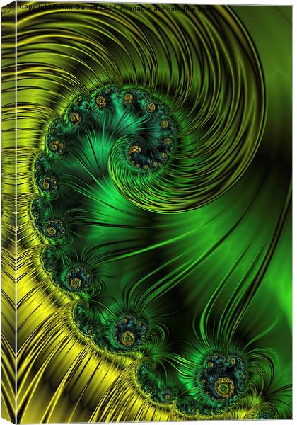 Lemons and Limes A Fractal Abstract Canvas Print by Ann Garrett