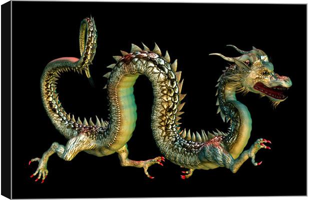 Eastern Dragon Canvas Print by Ann Garrett