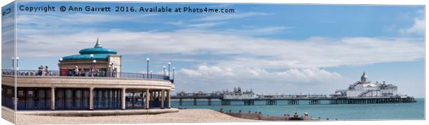 The Pier and Bandstand Eastbourne Canvas Print by Ann Garrett