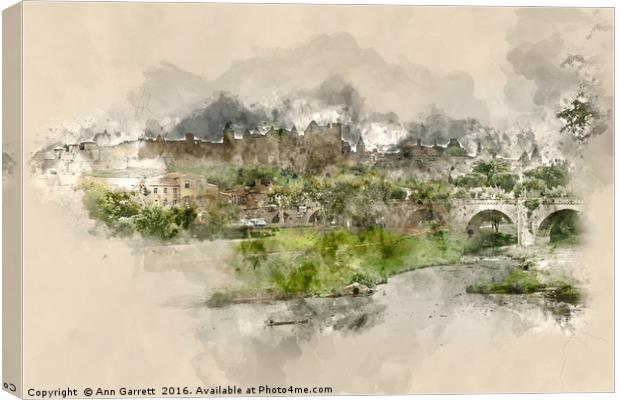 The Citadel Carcassonne  Canvas Print by Ann Garrett