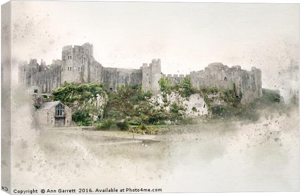 Pembroke Castle Wales Canvas Print by Ann Garrett
