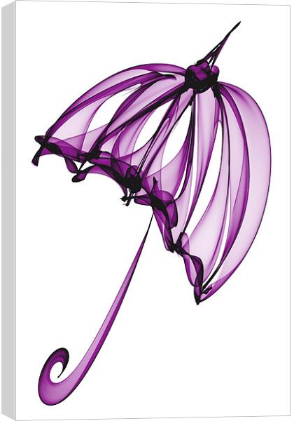 Purple Umbrella Canvas Print by Ann Garrett