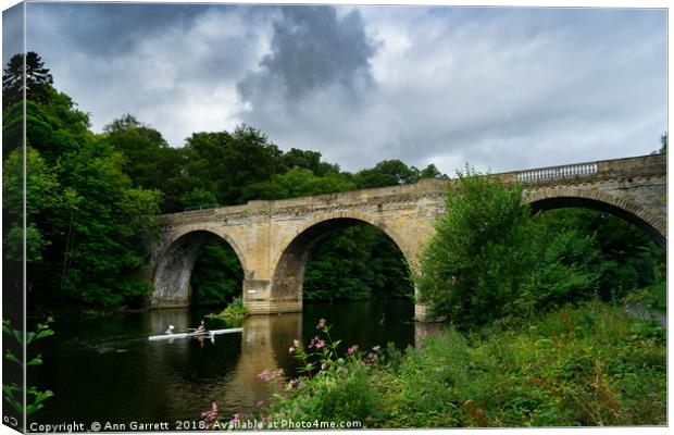 Prebends Bridge Durham Canvas Print by Ann Garrett