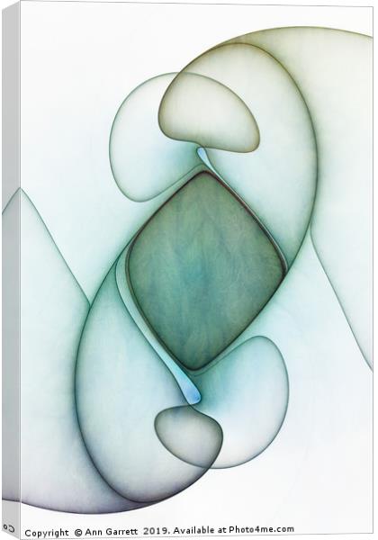 Textured Fractal Abstract Canvas Print by Ann Garrett