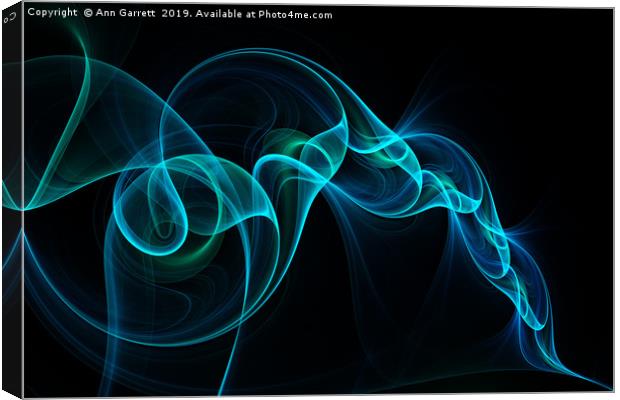 Fractal Smoke Canvas Print by Ann Garrett