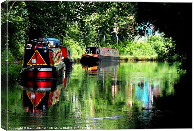COLOURFUL CANAL Canvas Print by David Atkinson