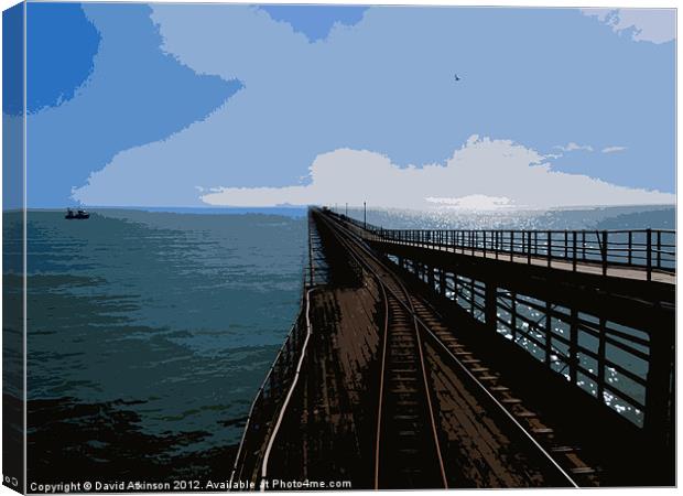 PIER OUT TO SEA Canvas Print by David Atkinson
