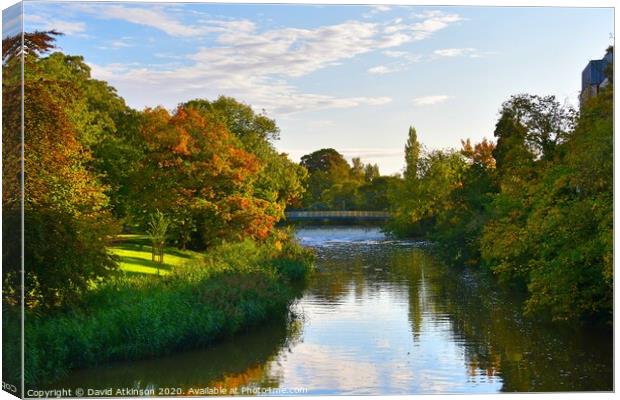 Autumn Riverside Canvas Print by David Atkinson