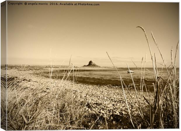 Lindisfarne Northumberland Canvas Print by angela morris