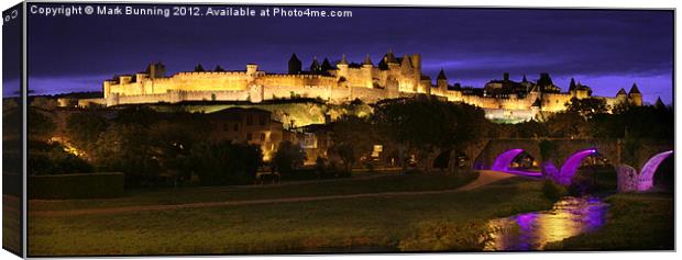 Carcassonne By Night Canvas Print by Mark Bunning