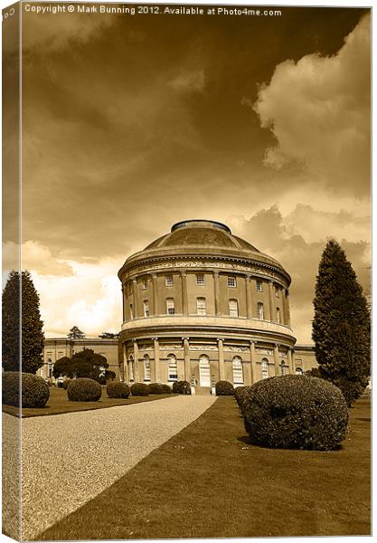 Ickworth House in sepia Canvas Print by Mark Bunning