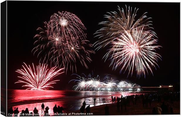 Cromer Fireworks wining entry 2013 Canvas Print by Mark Bunning