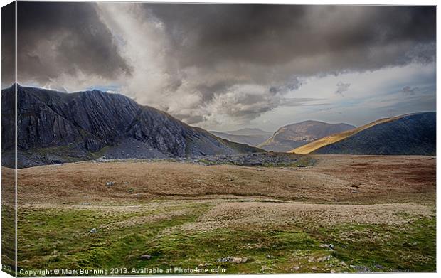 Storm brewing accross Snowdonia Canvas Print by Mark Bunning