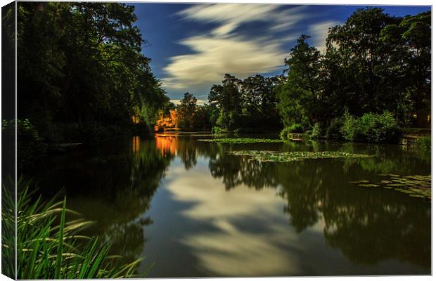 Loch Neaton at Night 2 Canvas Print by Mark Bunning