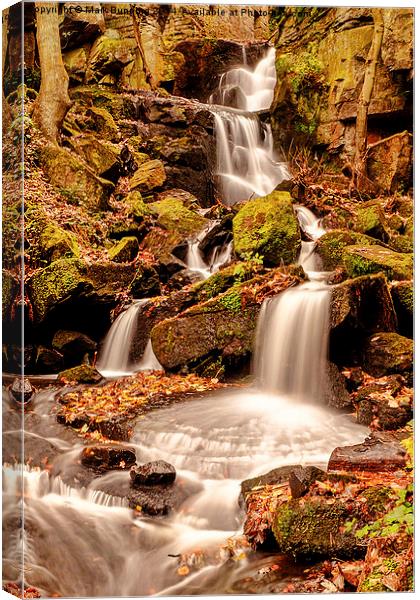 Lumsdale Falls Canvas Print by Mark Bunning