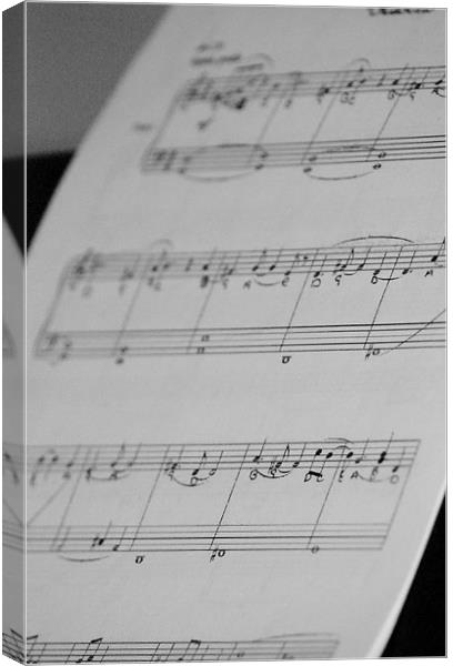Sheet music Canvas Print by Frankie Arkell