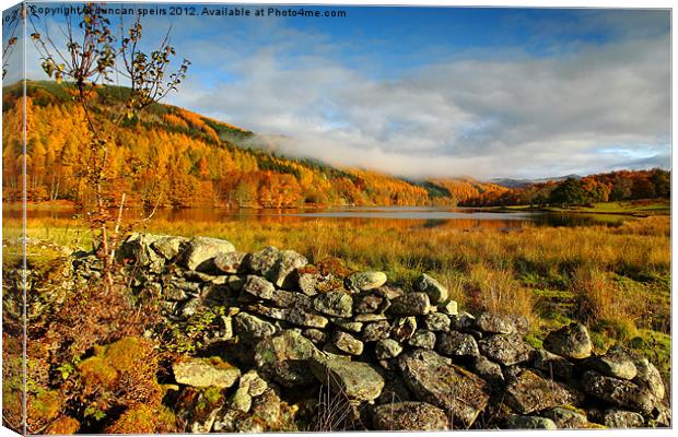 colours on the loch Canvas Print by duncan speirs