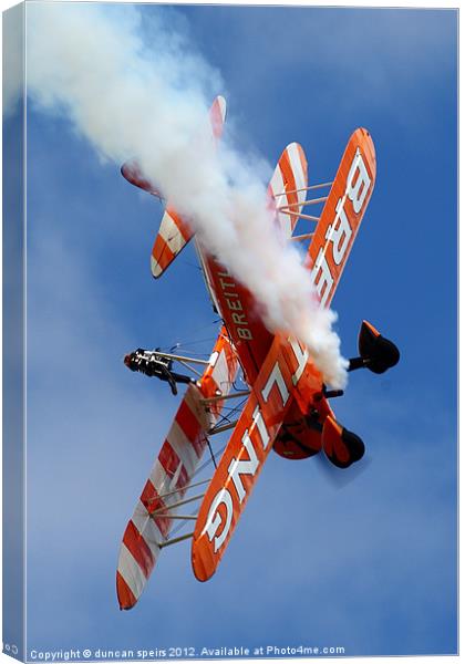 Breitling Wingwalkers Canvas Print by duncan speirs