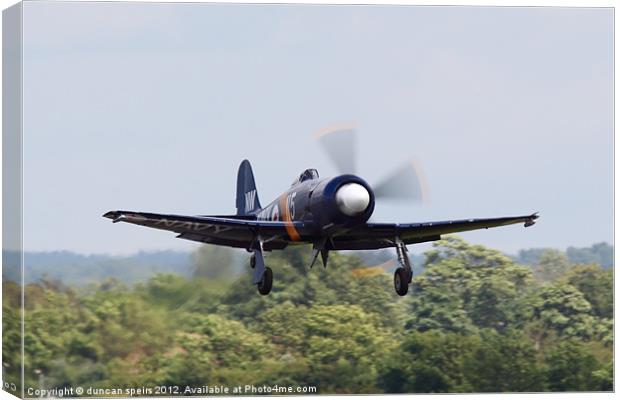 Hawker sea fury Canvas Print by duncan speirs