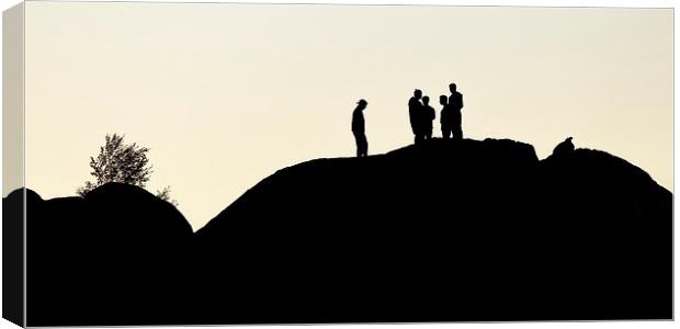 Standing on the Cow and Calf  Canvas Print by Paul M Baxter