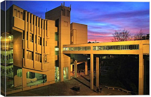  Roger Stevens Building University of Leeds Canvas Print by Paul M Baxter