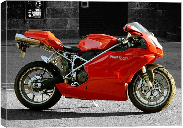 Ducati 999 Testasretta Canvas Print by Jon Short