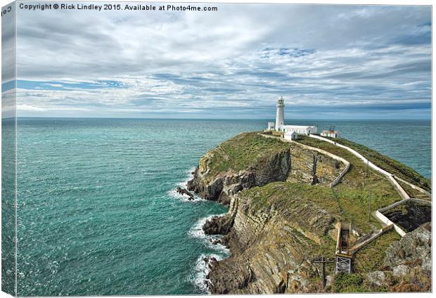 South Stack Lighthouse  Canvas Print by Rick Lindley